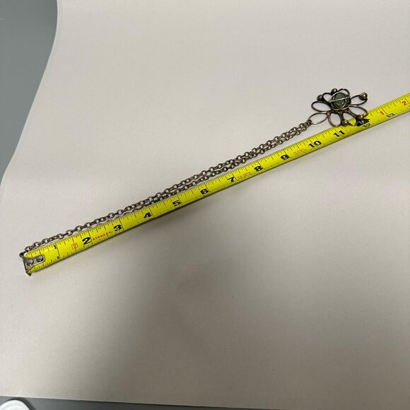 MCM Stlye Silver Tone Atomic Atom Agate On Chain Artsy Wearable Art - Picture 8 of 8